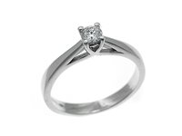 Anello Guerretta Gioielli Donna Solitario Diamante in Oro bianco Diamante 33 Ct ASB235 - ASB235